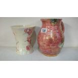 2 pieces of lustre ware pottery