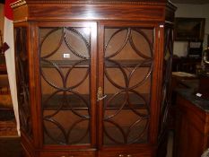 A fine Edwardian inlaid display cabinet