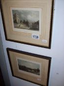 A pair of 19th century framed and glazed engravings of Cambridge
