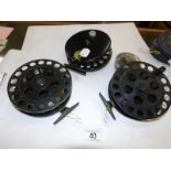 2 W & S Leeds fishing reels and a Lewtham Leeds reel