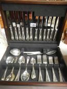 A Mappin & Webb silver plated canteen of cutlery