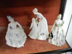 3 Royal Doulton figurines, Carolyn,