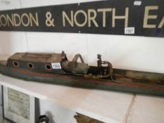 A 1930's 33" wooden model live steam boat