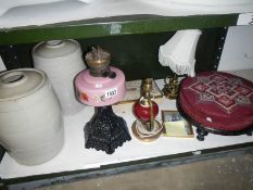 A mixed lot including lamps,