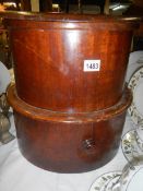 A Victorian mahogany cylindrical commode