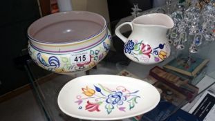 3 pieces of Poole pottery