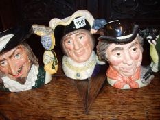 3 Royal Doulton character jugs, Scaramouche, Dick Whittington,