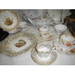 A mixed lot of china teaware including Duchess Country Gardens