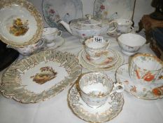 A mixed lot of china teaware including Duchess Country Gardens