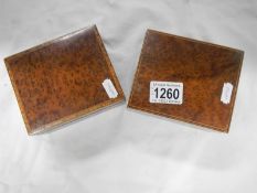 2 small birds eye maple boxes (12 x 10 x 6 cm)