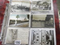 2 binder of approximately 350 old postcards, topography,