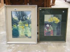 2 framed and glazed watercolour paintings by Gertrude White