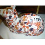 A 20th century oriental Imari cat