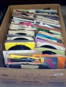 A box of 45 rpm records