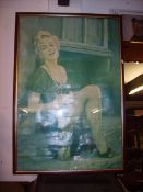 An unusual framed and glazed Marilyn Monroe print
