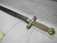 A 19th century sword with brass hilt