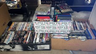 2 boxes of DVD's and computer games