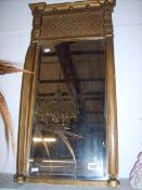 A gilt framed mirror,