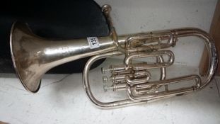 A Tenor horn in case