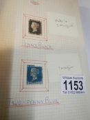 An album of 19th and 20th century British stamps including penny black,