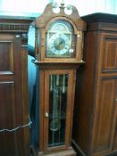 A modern oak Emperor Westminster chime long case Grandfather clock