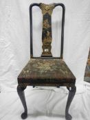 A 19th century Chinese lacquered chair