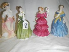 4 Royal Doulton figurines including Fleur and Jennifer