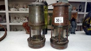 2 Wolf type miner's lamps