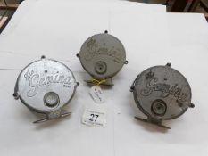 3 vintage 'Gemina' fishing reels