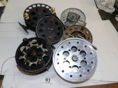 6 vintage metal reels