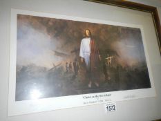A limited edition print of 'Christ on the Battlefield' by David Shepherd, signed,