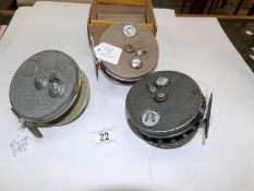 2 Grice & Young Jecta Mark 3 deluxe reels and a Jecta Crown reel