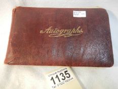 An autograph book with approximately 17 watercolours and drawings,