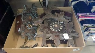 2 old cuckoo clocks for restoration,