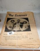 7 editions of The Listener published by the BBC in the 1930's covering the abdication crisis,