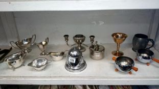 A mixed lot of silver plate including retro