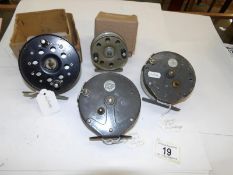 2 Strike Right Featherlight and 2 other reels