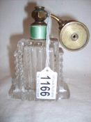 An art deco glass perfume bottle