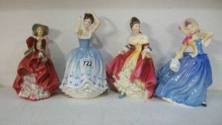 4 Royal Doulton figurines, Sheila, Top o' the Hill,