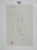 An artist proof of Apollo by Jean Cocteau, image 18.5 x 18.