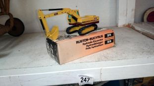 A boxed NZG model of Ruston-Bucyrus Hydraulic Excavator