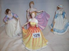 4 Royal Doulton figurines including Deborah and Ashley