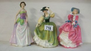 3 Royal Doulton figures, Top o' the Hill,