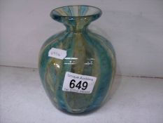 A glass vase