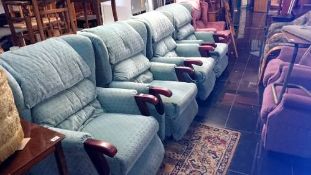 4 good quality reclining armchairs