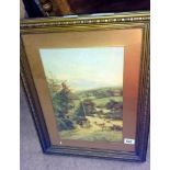 A framed & glazed picture 'near Knaresborough, Yorkshire'