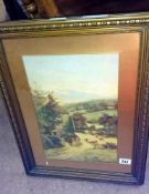 A framed & glazed picture 'near Knaresborough, Yorkshire'