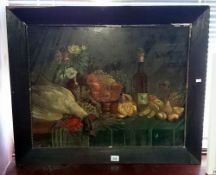 An oak framed 'still life' picture