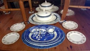 A quantity of miscellaneous platters & tureens etc.