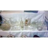 A quantity of glassware including bells